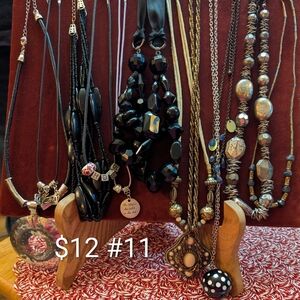 Elegant Black Beaded Necklace